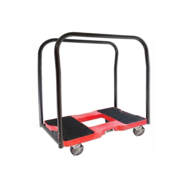 Snap-Loc  Panel Cart Dolly Red 1500 Lb. Cap., Steel Frame, Strap Option, 4" Casters